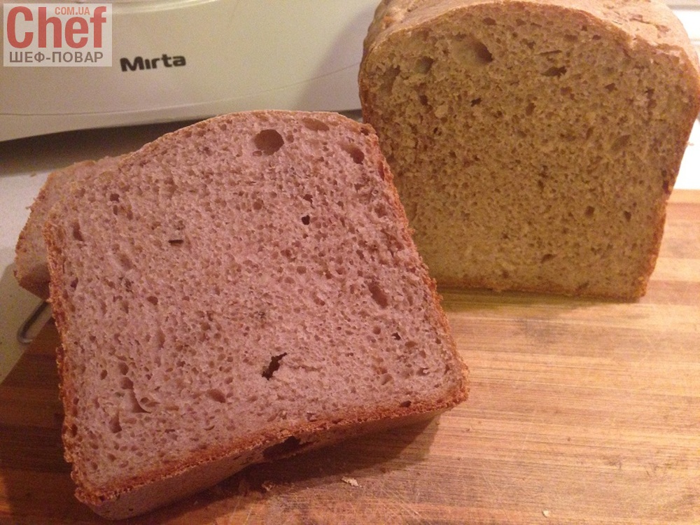 Пшенично-ржаной хлеб с орехами и семечками