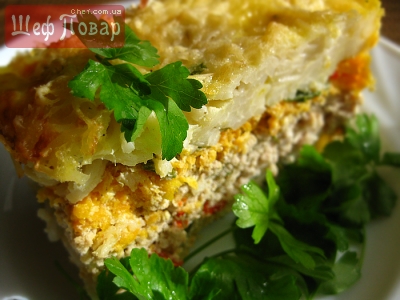 Вермишелевая запеканка с мясом