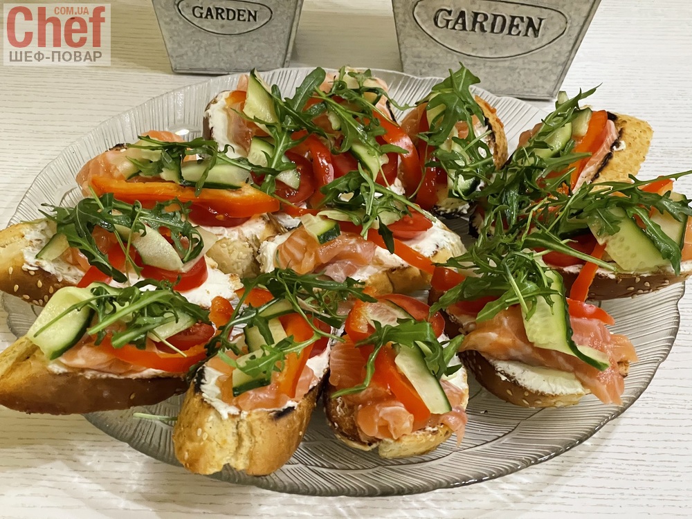 Брускетта / bruschetta / брускетта с лососем