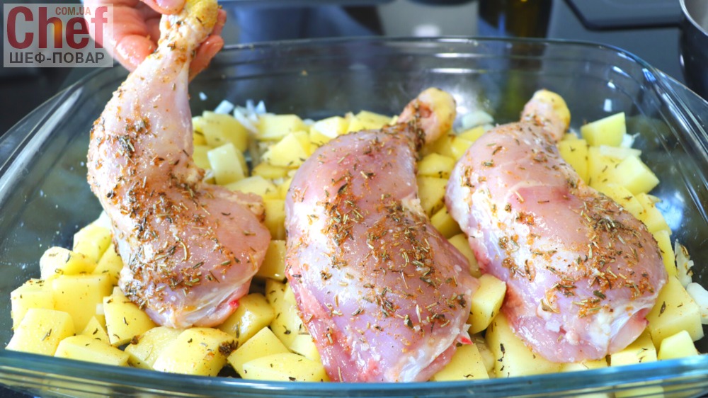 Как приготовить сочную курицу (бедра) с картошкой в термостойком пакете (рукаве для запекания)?