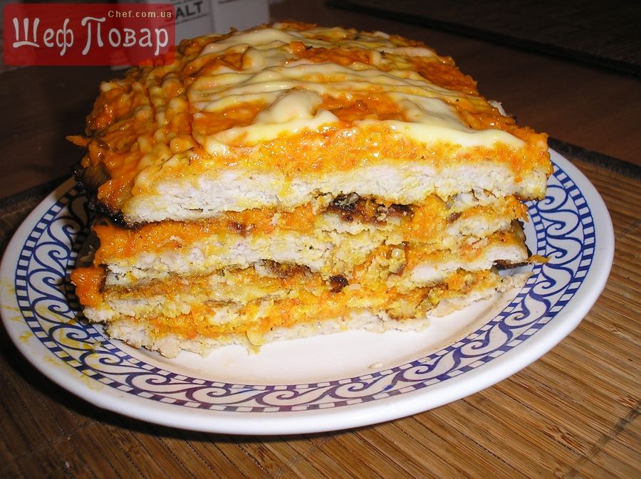 Куриный пирог с морковкой