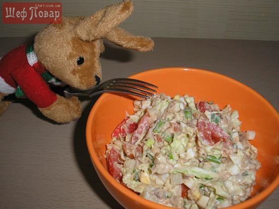 Салат с тунцом и капустой