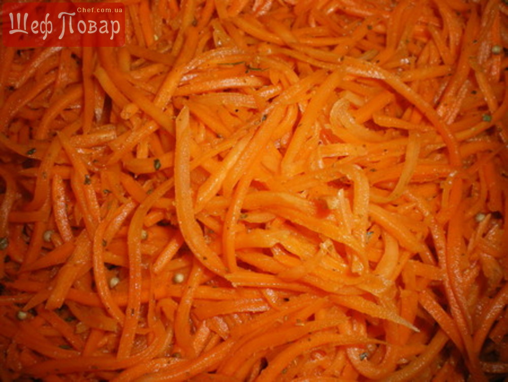 Корейская морковка по домашнему с кориандром