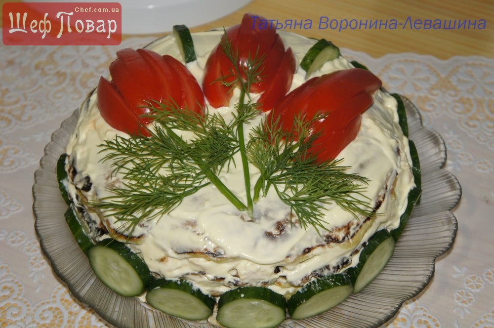 Закусочный кабачковый торт.