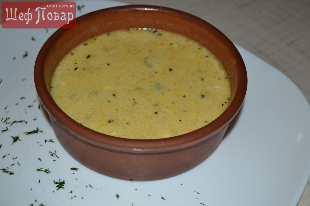 Гарбузовий суп-поре з плавленним сирком