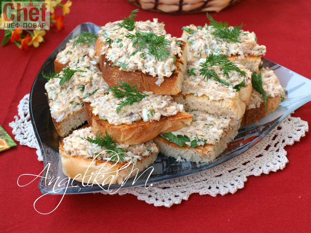 Бутерброды с консервированными сардинами