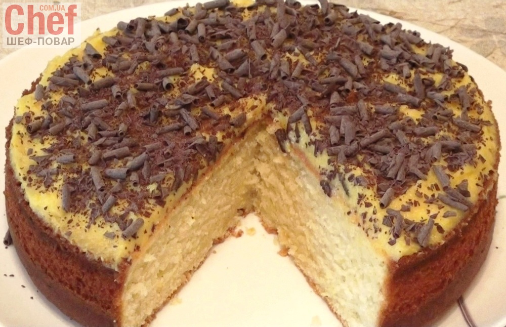 Творожный пирог с апельсиновым курдом и шоколадом