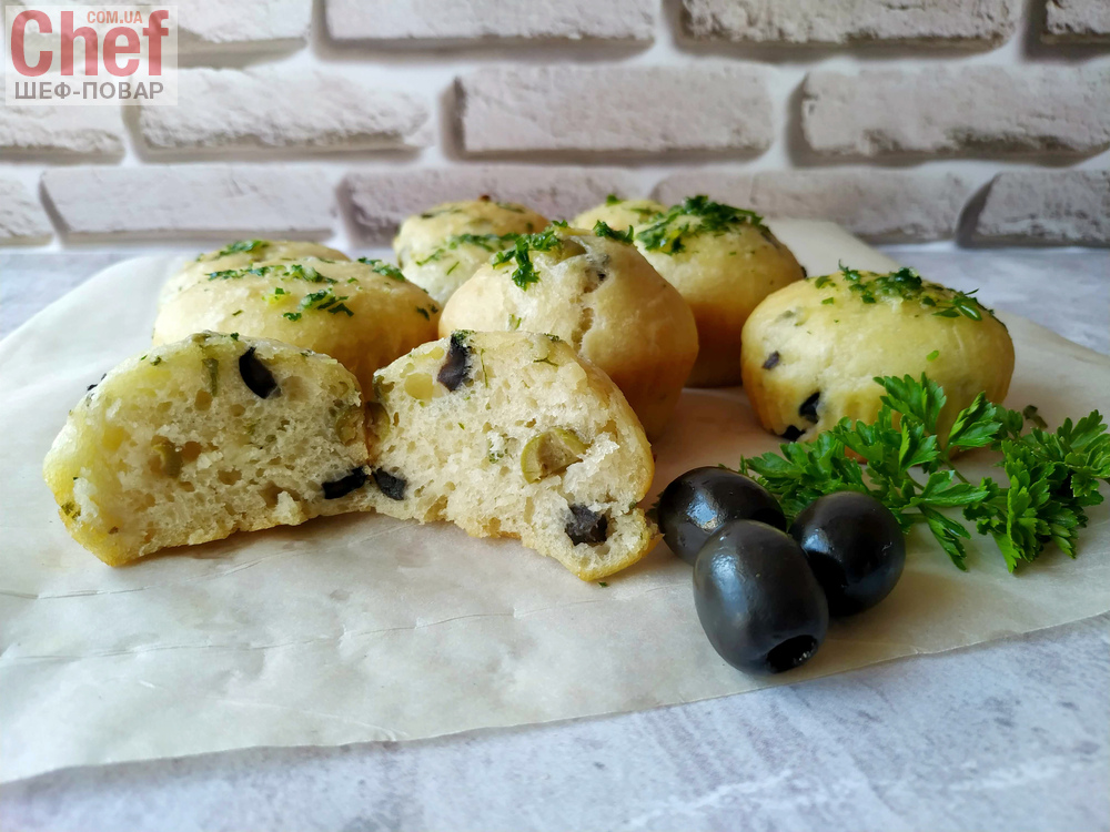 Закусочные булочки с оливками, пеку вместо хлеба!