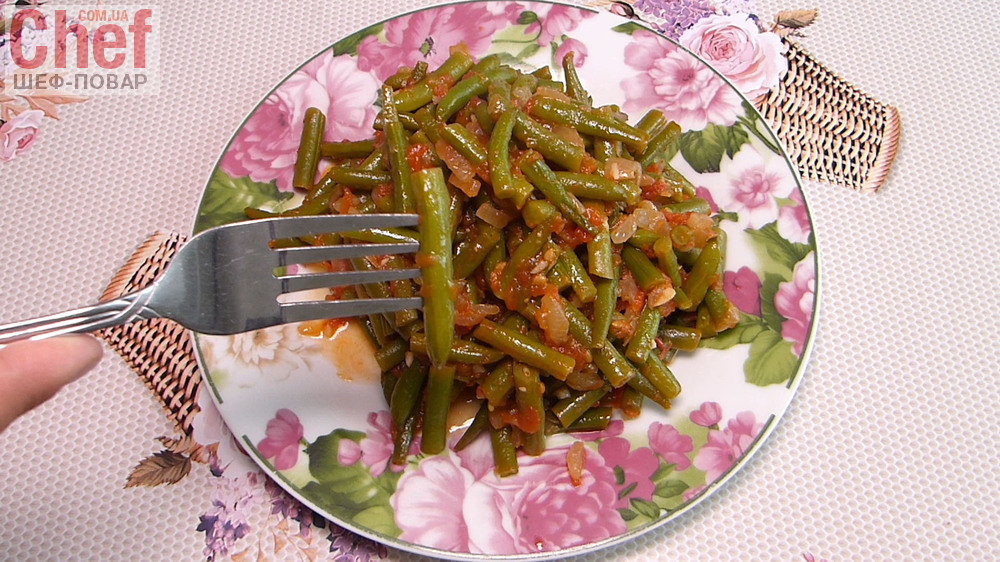 Рецепт стручковой фасоли, тушеной с помидорами | Вкусные и простые блюда